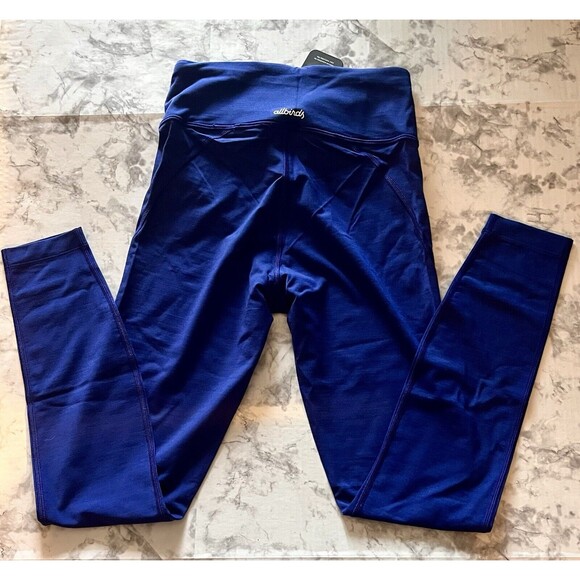 NWT Allbirds Natural Wool Blend Sustainable Legging Womens XS Blue Yoga Workout - Picture 2 of 10